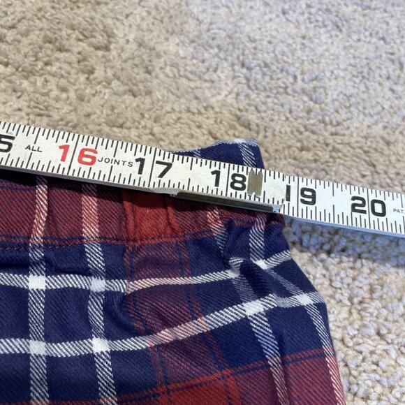 Cuddledown Plaid Flannel Pajamas Size XXL Red Navy Eyelet Prairie Grannycore - Picture 7 of 10